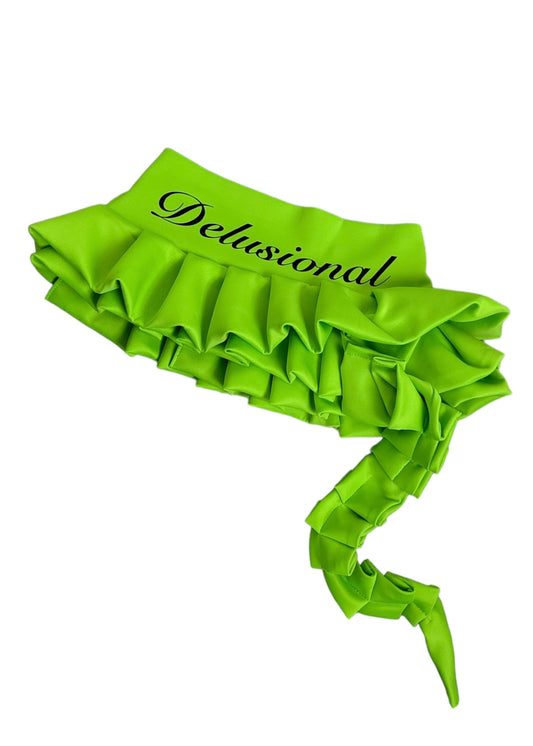 THE DELUSIONAL MINI SKIRT - SLIME GREEN