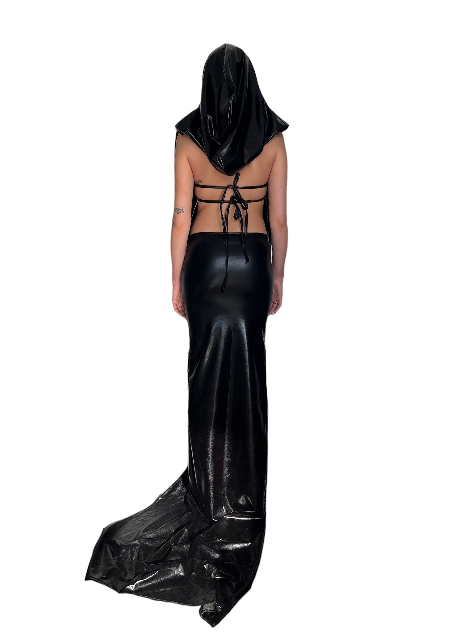 THE HOODED COWL NECK