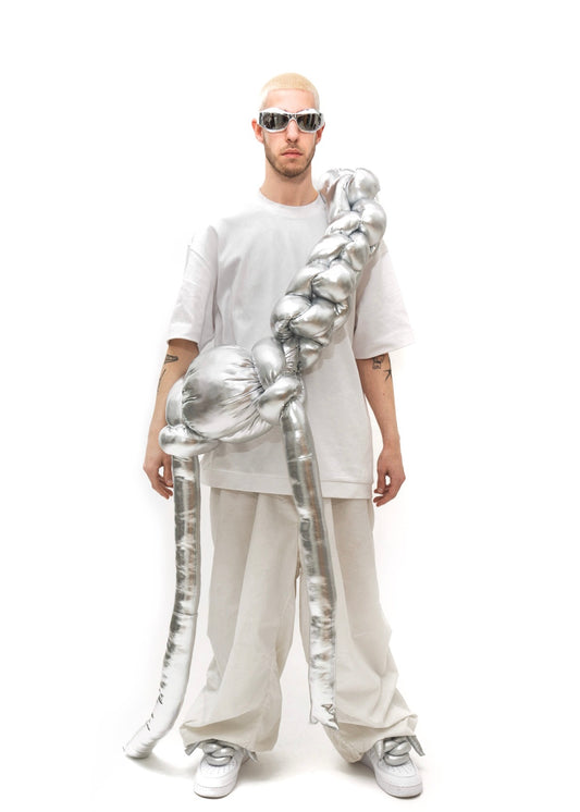 THE INFLATED CROSSBODY BAG - SILVER