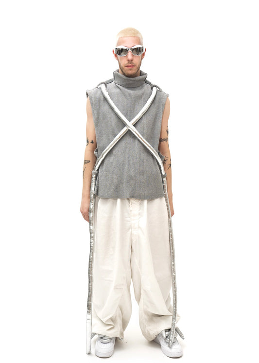 THE HEAVY RIBBED VEST - GREY